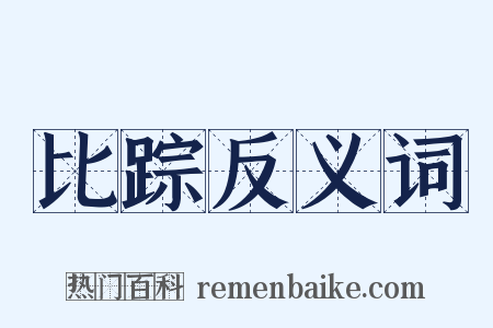 比踪反义词是什么意思的图片
